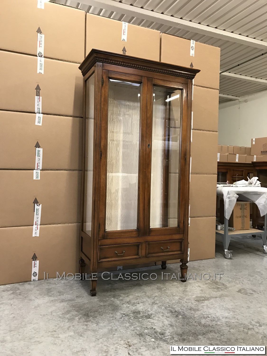 vetrinetta legno massello classica